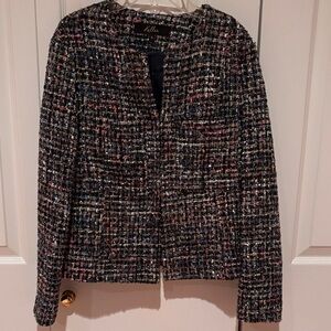 Stylish Women's Multicolor Tweed Blazer